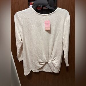 Serra Women's Elegant Cream Long Sleeve Top